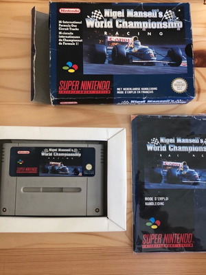 Nintendo SNES Nigel Mansells World Championship Racing μεταχειρισμένο PAL CIB