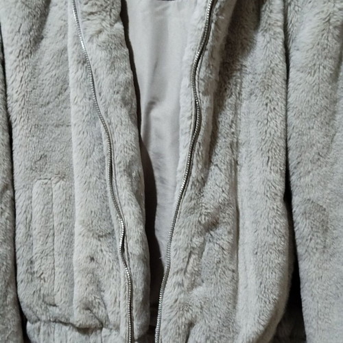 Women's fur jacket size M beige like new