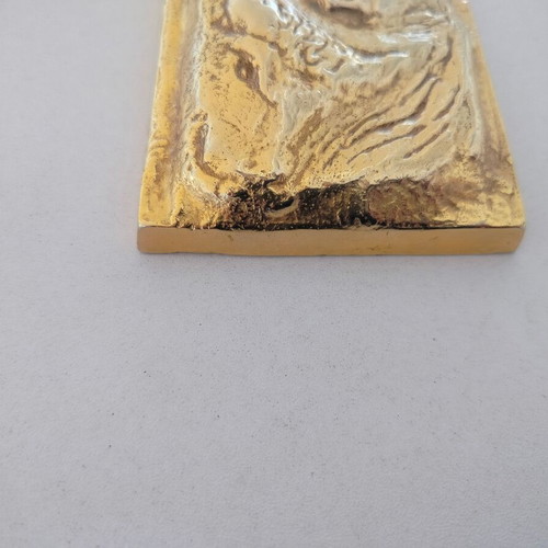 Bronze relief micro sculpture by Vassalou used