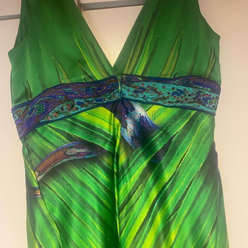 Gizia silk dress used, multicolor, size S