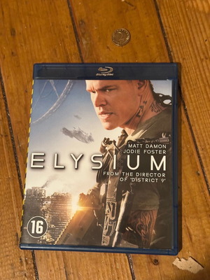 Elysium Blu-Ray used with English subtitles, action sci-fi