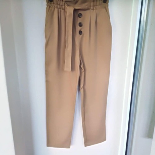 Stradivarius pants size S like new, dark mustard with buttons