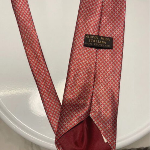 Tie new red Nuova moda italiana 100% polyester
