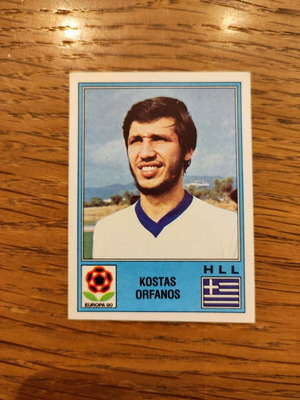 Κώστας Ορφανός Panini αυτοκόλλητο μεταχειρισμένο, Εθνική Ελλάδος