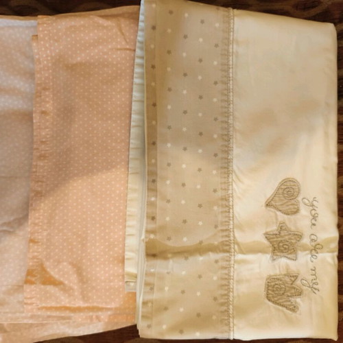 Kentia and Nef Nef crib sheets like new