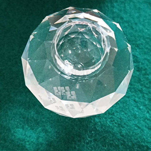 Vintage Swarovski crystal sphere miniature candlestick like new