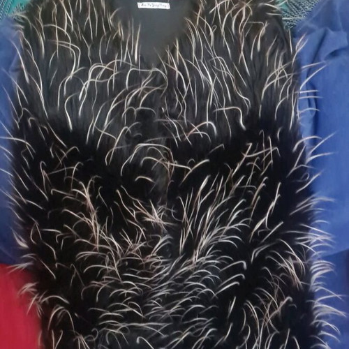 Fur vest new, one size, black