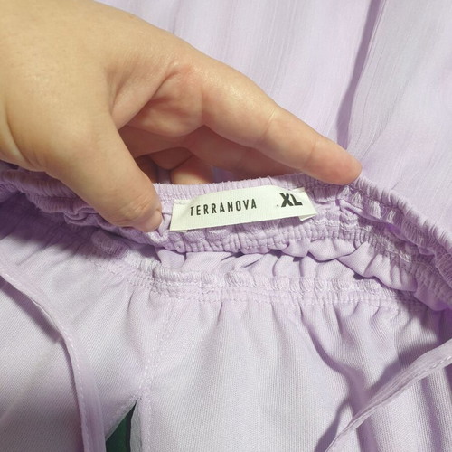 Terranova Lilac Maxi Dress XL New With Sheer Sleeves And Open Back