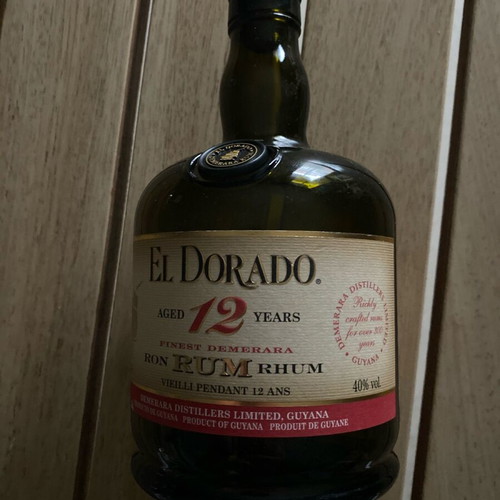 El Dorado 12 Rum bottle like new empty