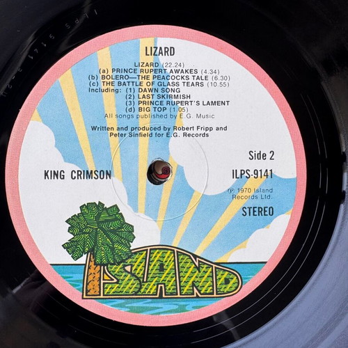 King Crimson Lizard LP used, 1st UK repress 1970, gatefold