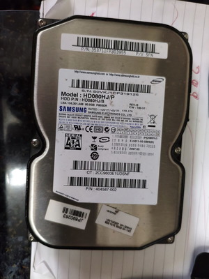 Samsung 80GB SATA 3.5 hard drive used with 15 bad sectors