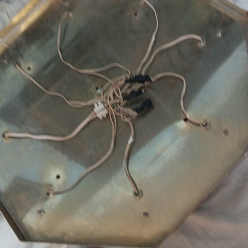 Ceiling light gilded used from the 70s