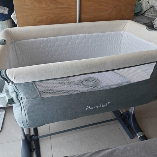 Kikka Boo Bonne Nuit baby cot with Thales Greco Strom mattress like new