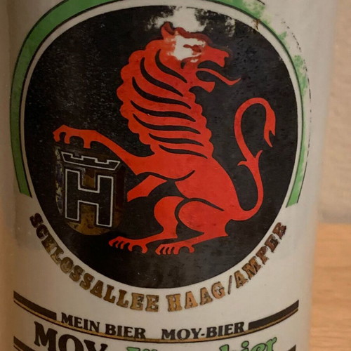 MOY Jägerbier beer stein used 1 liter collectible