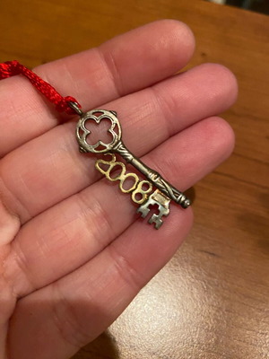 Silver 2008 Key Charm 925 Like New