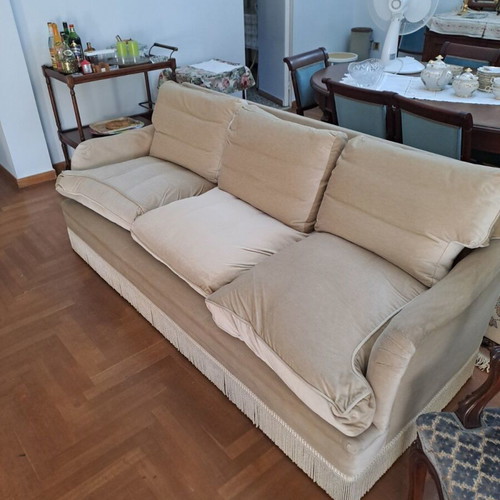 Vintage living room set with sofa and 2 armchairs used