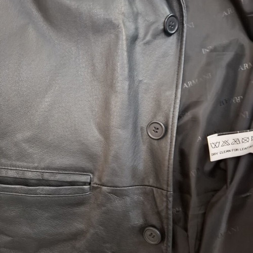 Vintage Armani Exchange men's leather jacket XL, nappa leather, like new