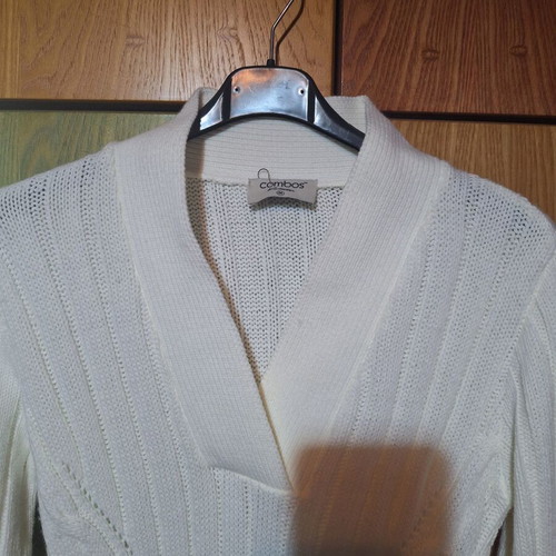 Combos knitwear white long dress unused, size M