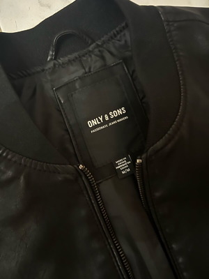 Only & Sons leather jacket new, black, size M