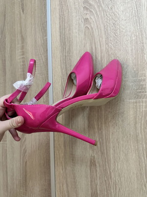 Luigi high heels new, size 41, pink, 12cm heel