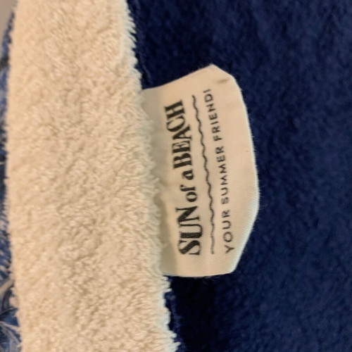 Sun of a Beach baby towel like new, blue with hood