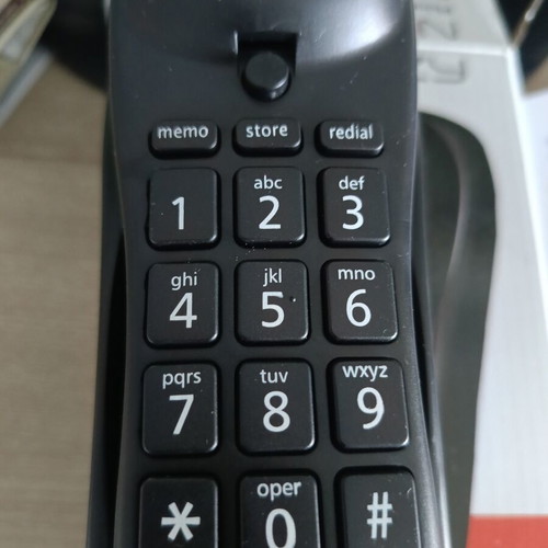 Landline phone almost new, black, wired