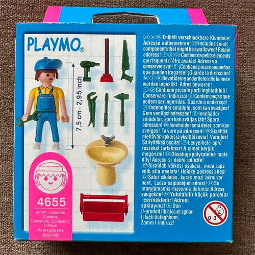 Playmobil Special Plumber 4655 new with tools and sink