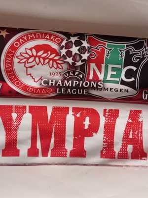 Olympiacos NEC Nijmegen Champions League Double-Sided Scarf 4/8/2026