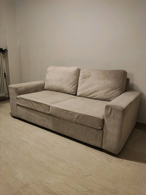 Two-seater sofa handmade like new with waterproof fabric