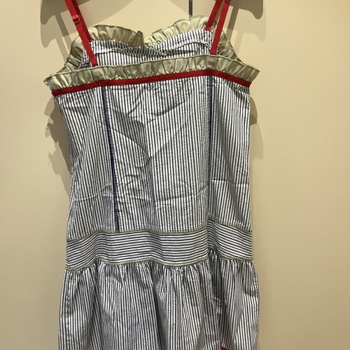 Sam 0-13 Girls' Dress size 14 like new, white with blue stripes