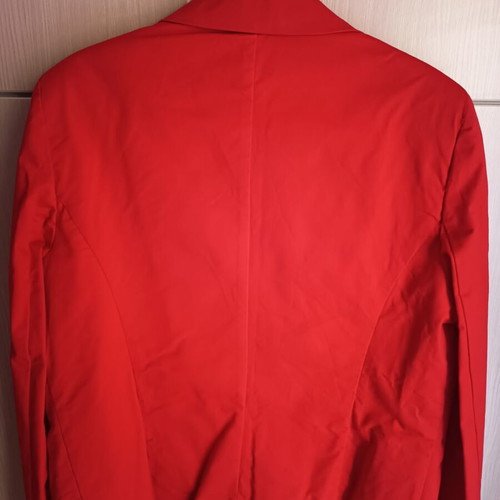 Women's red jacket size 56 like new with shoulder pads