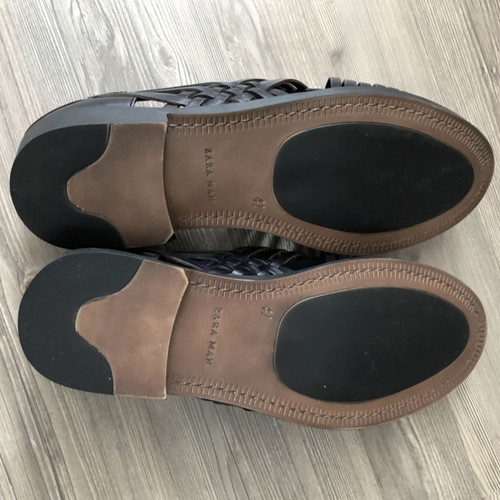 ZARA leather moccasins new, size 41, black