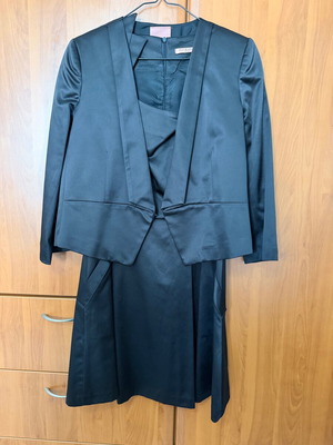 Milkwhite dress and jacket set like new, black, size M