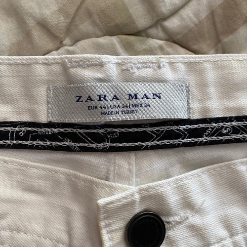 Zara straight men's jeans white like new, size L