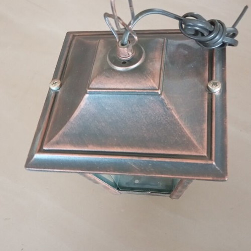 M.Mpon Pendant Lantern Ceiling Light new, aluminum, patina black/copper