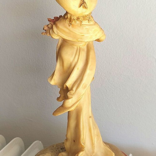 Vintage woman figurine 1900, antique decoration