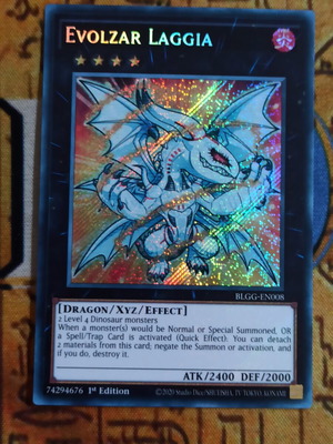 Evolzar Laggia Secret Rare κάρτα Yu-Gi-Oh! σαν καινούργιο