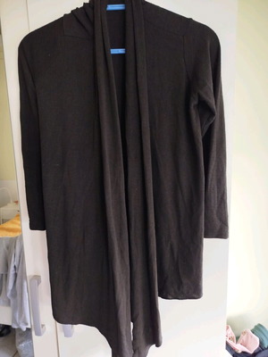 Women's long cardigan used, dark brown, size M