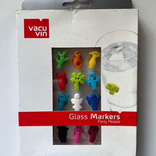 Vacu Vin Party People Glass Markers set of 12 new