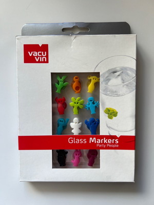 Vacu Vin Party People Glass Markers set of 12 new