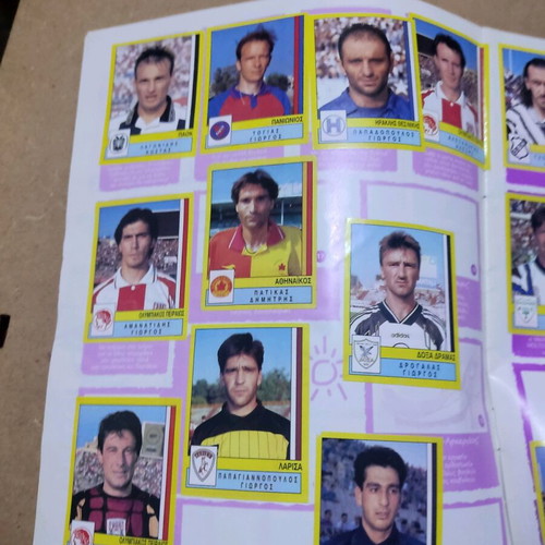Dekame Tono sticker album used with Panini football 95 stickers