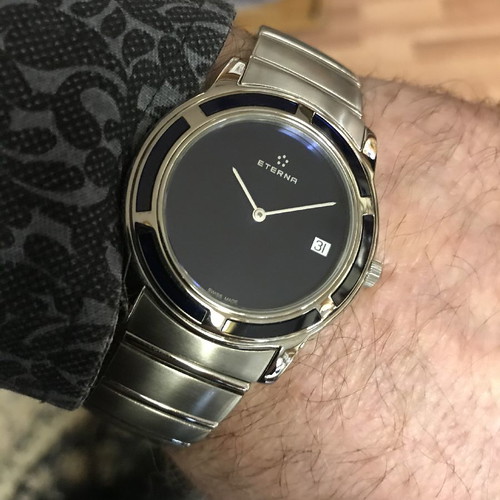 Eterna watch new unisex with blue-black dial and sapphire crystal
