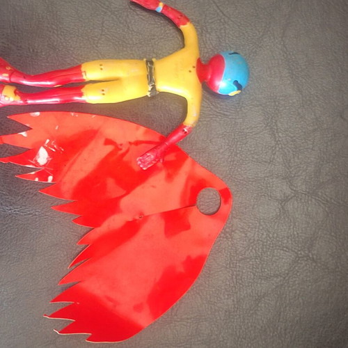 Keyop vintage figure used with vinyl cape from G-Force 1979