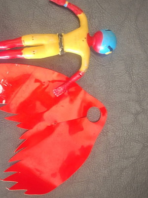 Keyop vintage figure used with vinyl cape from G-Force 1979