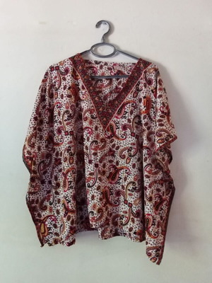 Swarna summer blouse used, brown, size L