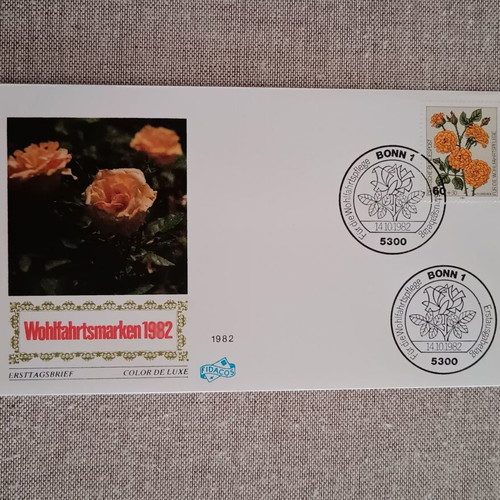 Set of 4 first day cover envelopes Germany stamps 14-10-1982 new