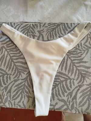 Brazilian monokini Calzedonia white size S like new with back ruching