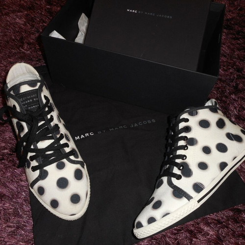 Marc Jacobs sneakers sport style new, size 37, black and white