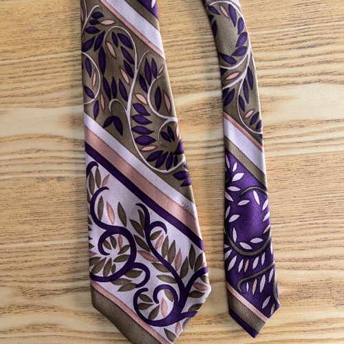 Tseklejis Vintage 70s Woven Pure Silk Tie, excellent condition