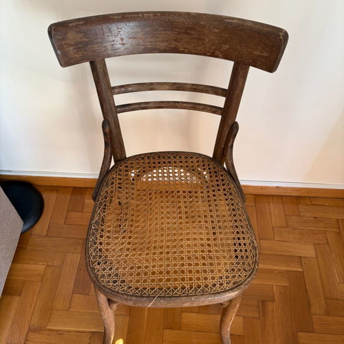 Wooden chairs used, pack of 4, vintage